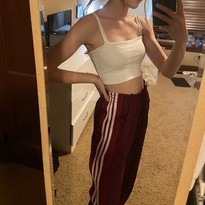 Adidas Originals Dark Red Stripped Sweatpants